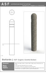ASF Organic Granite Dome Toppped Bollard