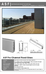 ASF Pro Channel Fixed Glass Balustrade