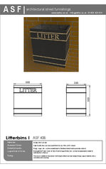 ASF 406 Wall Mounted Litterbin