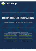 DekorGrip Resin Bound surfacing - base build up spec