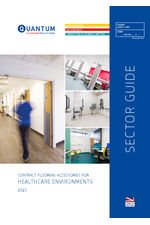 Contract flooring accessories for healthcare environments