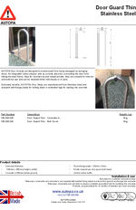 AUTOPA Door Guard - Thin, Stainless Steel