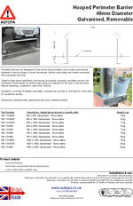AUTOPA Hooped Perimeter Barrier - 48mm, Galvanised, Removable