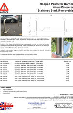 AUTOPA Hooped Perimeter Barrier - 48mm, Stainless, Removable