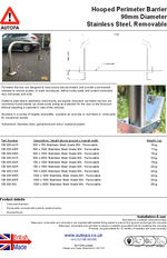 AUTOPA Hooped Perimeter Barrier - 90mm, Stainless, Removable