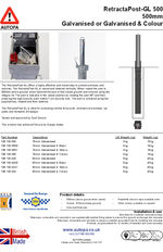 AUTOPA RetractaPost-GL 500 - Galvanised