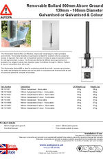 AUTOPA Removable Bollards 900 139-168