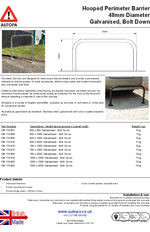 AUTOPA Hooped Perimeter Barrier - 48mm, Galvanised, Bolt Down