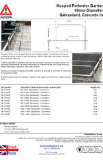 AUTOPA Hooped Perimeter Barrier - 48mm, Galvanised, Concrete In