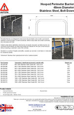 AUTOPA Hooped Perimeter Barrier - 48mm, Stainless, Bolt Down