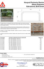 AUTOPA Hooped Perimeter Barrier - 60mm, Galvanised, Bolt Down