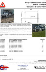 AUTOPA Hooped Perimeter Barrier - 60mm, Galvanised, Concrete In