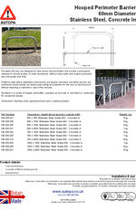 AUTOPA Hooped Perimeter Barrier - 60mm, Stainless, Concrete In