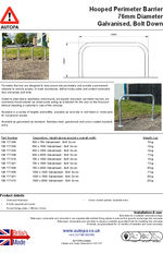 AUTOPA Hooped Perimeter Barrier - 76mm, Galvanised, Bolt Down