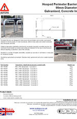 AUTOPA Hooped Perimeter Barrier - 90mm, Galvanised, Concrete In