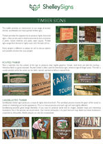 Timber signs