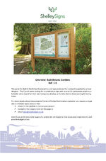 Interpretation signage - Botanical Gardens, Bath