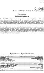 C-100E Strong Acid Cation-Exchange resin (clear gel)