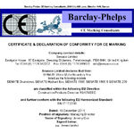 CE Marking Certificate