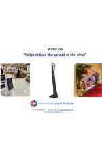 STAND UP sanitiser dispenser