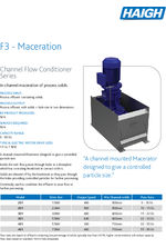 Channel Flow Maceration