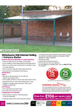 Winterbourne wall-attached waiting / entrance shelter