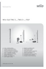 Wilo-Sub TWU 3..., TWU 3-...-P&P installation and operating instructions