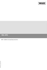 Wilo-NPG installation and operating instructions