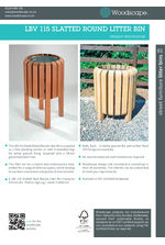 LBV 115 Wooden Litter Bin