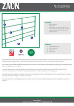 Estate Railings Datasheet