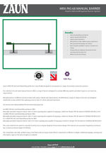 MRA PAS 68 manual barrier data sheet