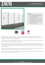 Multifence PAS 68 data sheet