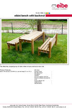 Bench with backrest Datasheet
