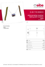 Toddler swing with toddler seat data sheet