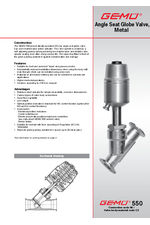 GEMÜ 550 pneumatic 2/2 way angle seat globe valve