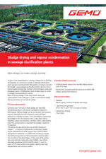 Sludge drying and vapour condensation in sewage clarification plants