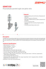 GEMÜ 550 - datasheet