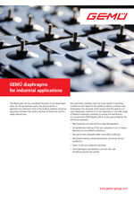GEMÜ diaphragms for industrial applications
