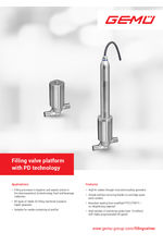GEMÜ F40/F60 filling valve platform with PD technology