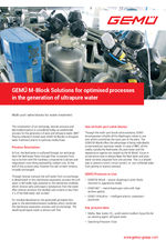 GEMÜ M-Block Solutions for optimised processes in ultrapure water generation