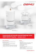 GEMÜ C60/C67 CleanStar - actuator size 4