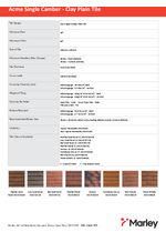Acme Single Camber clay plain tile