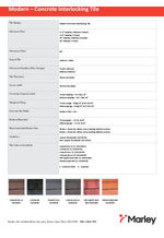 Modern concrete datasheet