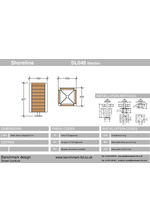 Shoreline SL048 litter bin - tech drawing