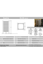 Baseline BL048 litter bin - tech drawing