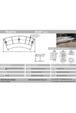 Baseline BL007 bench - tech drawing