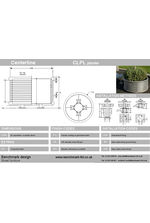 Centerline CLPL planter - tech drawing