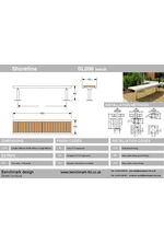 Shoreline SL006 bench - tech drawing