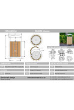 Shoreline SL054 litter bin - tech drawing