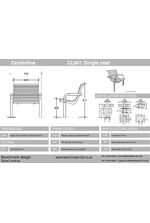 CL001 single seat - tech drawing